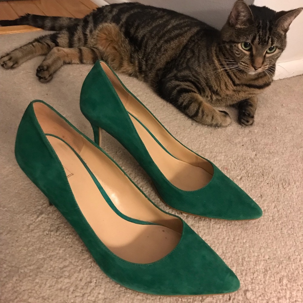 ALDO Green suede heels